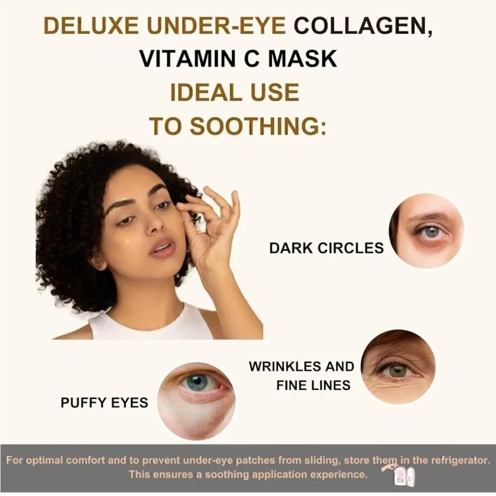 BeFabLuxx Under Eye Mas patches Eye Gel Pad (20pairs) 24K Golden Under Collagen